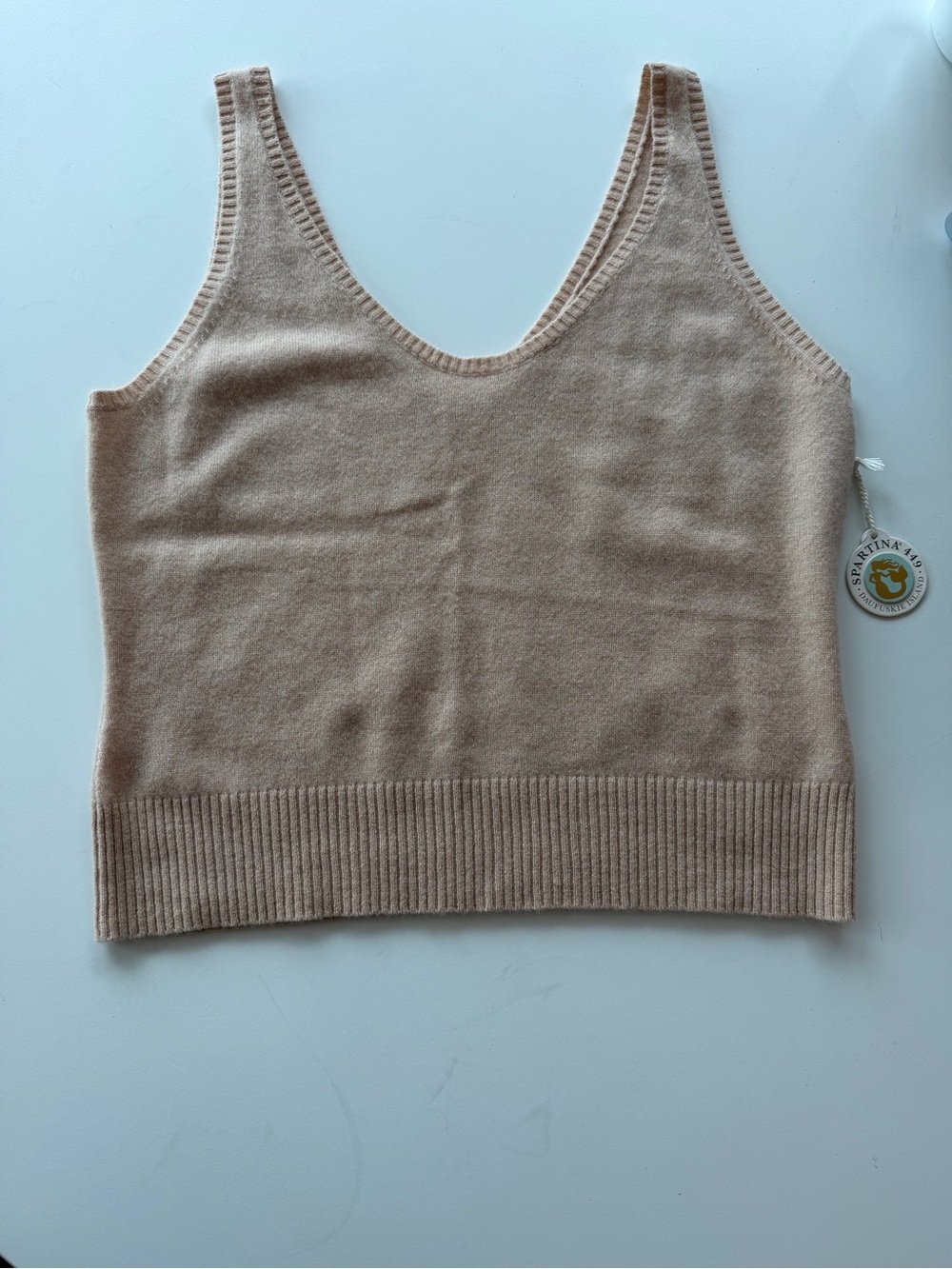 Spartina 449 Cashmere V‑Neck Tank NWT